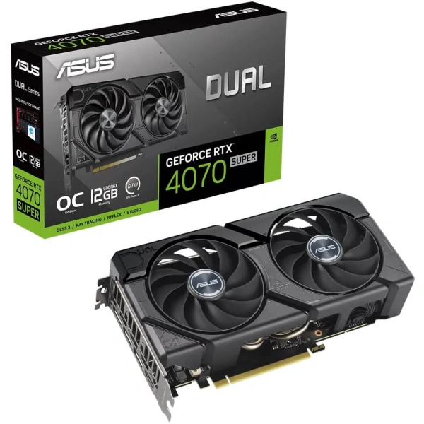 ASUS Dual Nvidia GeForce RTX 4070 Super EVO OC Edition 12GB GDDR6X Graphics Card
