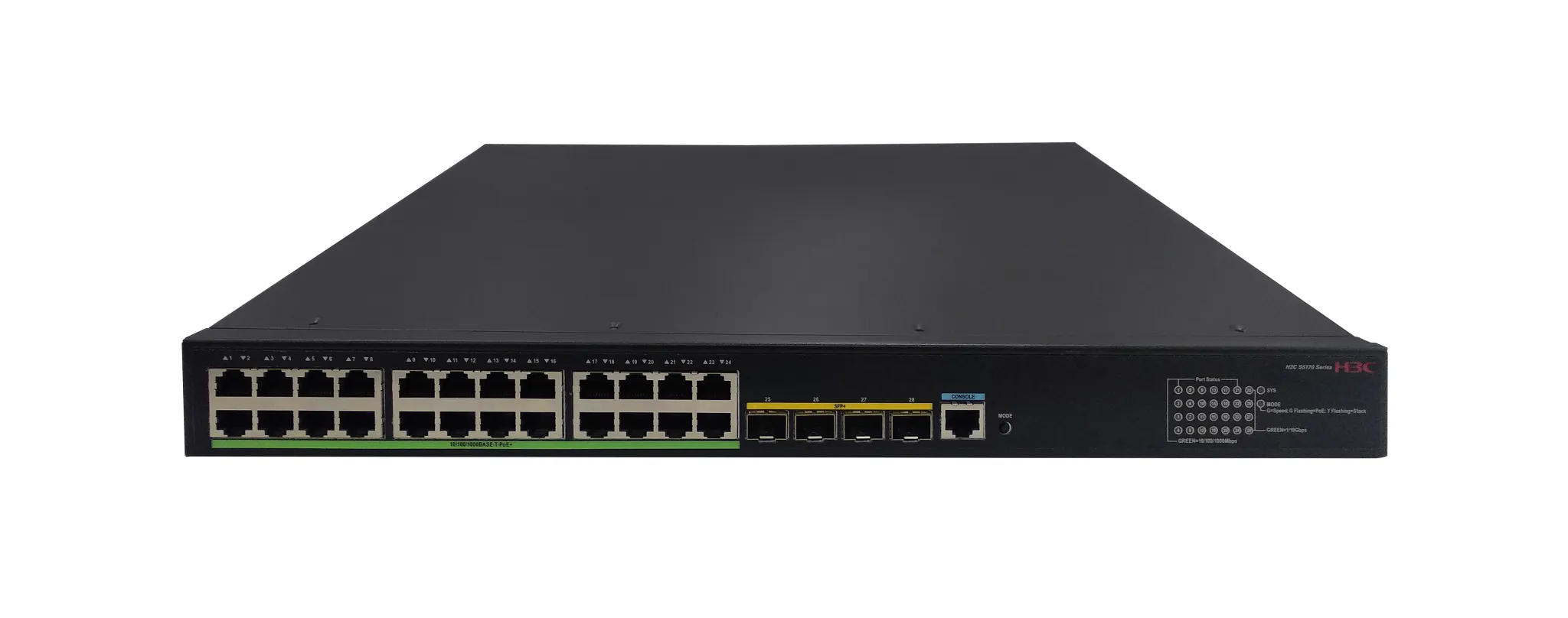 H3C S5170-28S-HPWR-EI 28-port L2 Ethernet PoE Network Switch 9801A3PV