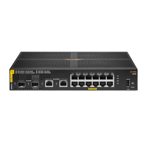 HPE Aruba 6000 12G Class4 PoE 2G/2SFP 139W Switch R8N89A