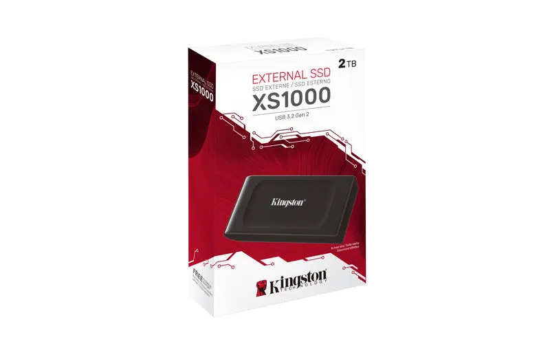 Kingston XS1000 2TB Portable External SSD Black SXS1000/2000G
