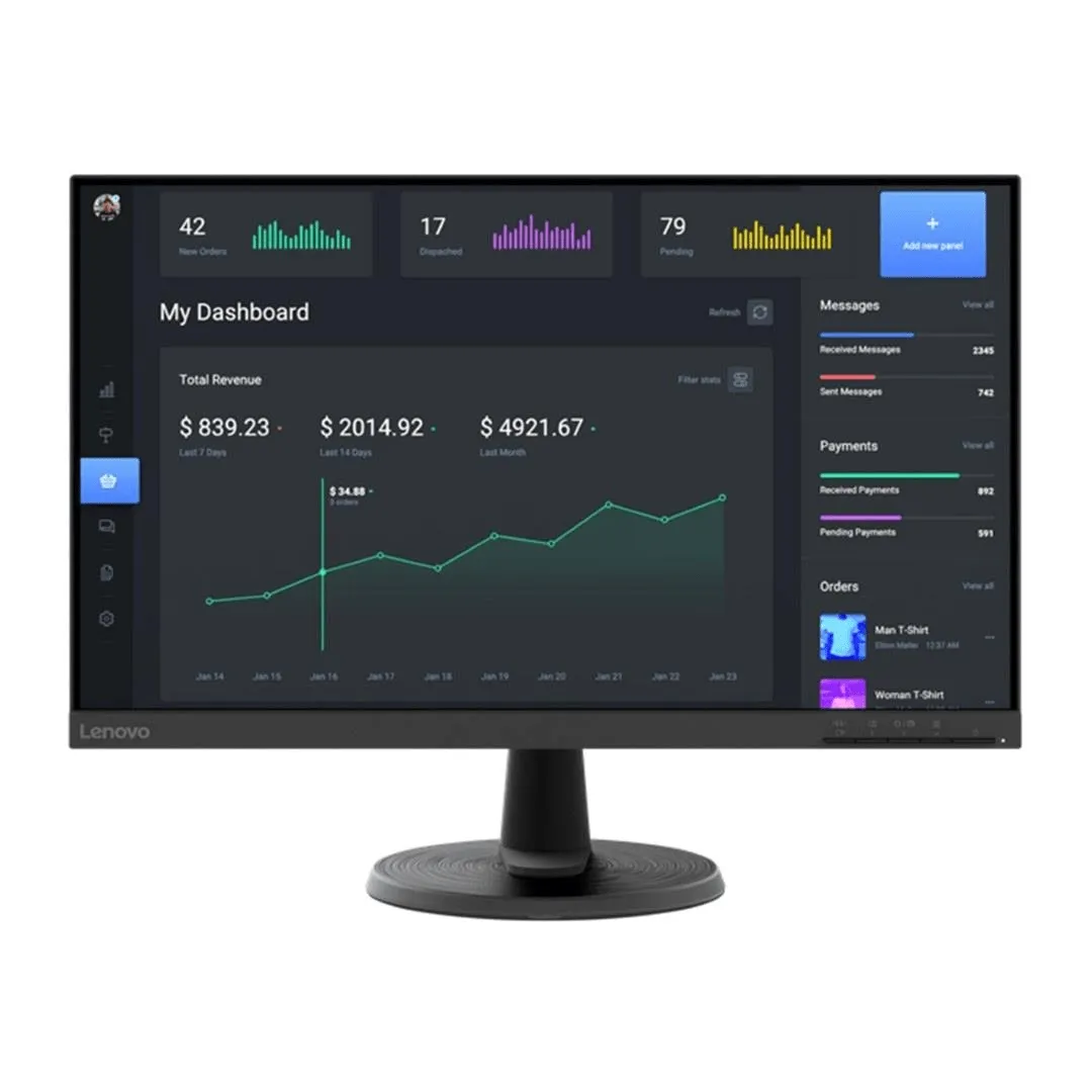 Lenovo ThinkVision C24-40 23.8-inch 1920 x 1080p FHD 16:9 75Hz 4ms AMD FreeSync WLED VA Monitor 63DCKAT6SA