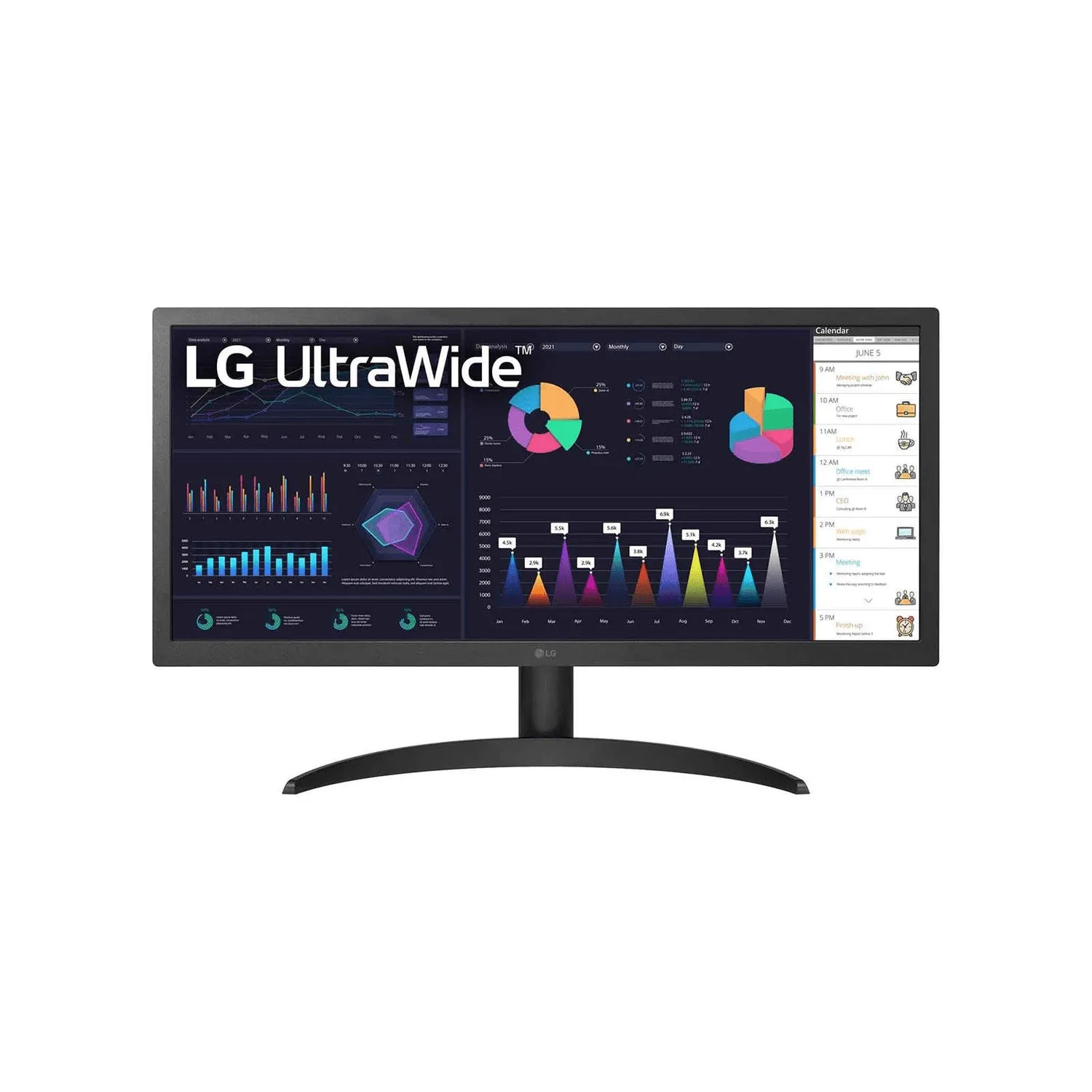 LG 26WQ500-B 25.7-inch 2560 x 1080p UWFHD 21:9 75Hz 5ms IPS LCD Monitor LGE26WQ500