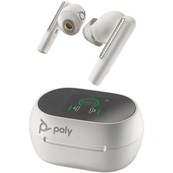 Poly Voyager Free 60+ UC M Earbuds with BT700 USB-C Adapter - White Sand 7Y8G8AA