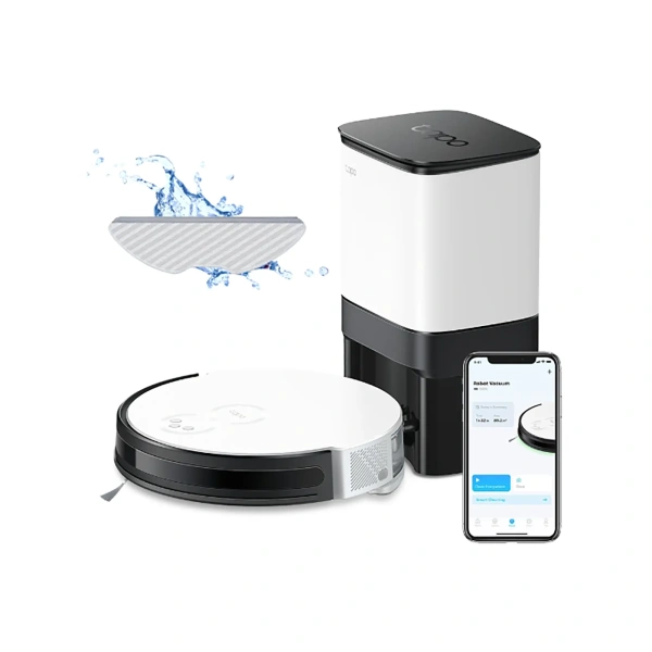 TP-Link Tapo RV10 Plus Robot Vacuum and Mop with Smart Auto-Empty Dock
