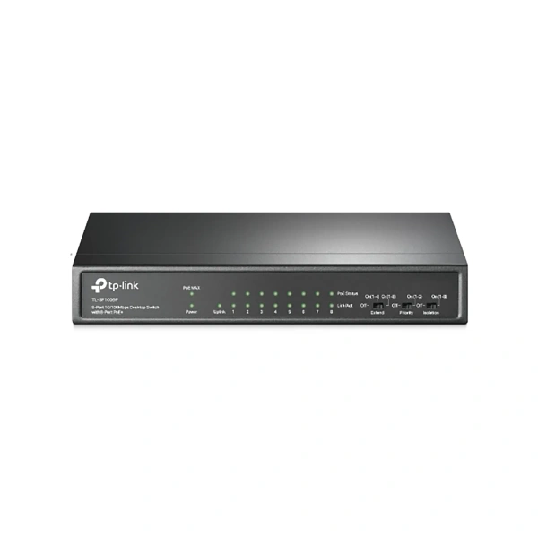 TP-Link TL-SF1009P 9-Port 10/100Mbps Desktop Switch with 8-Port PoE+