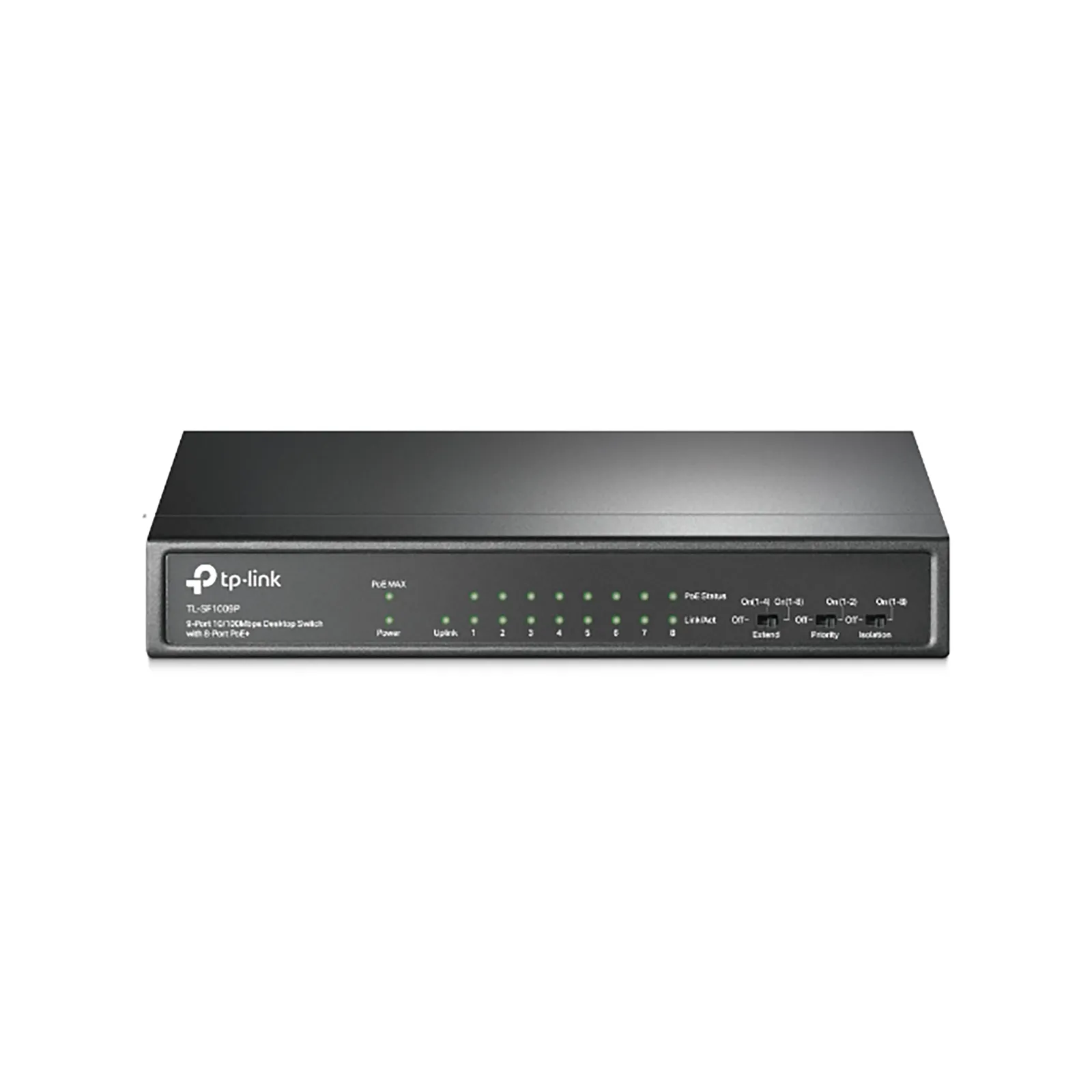 TP-Link TL-SF1009P 9-Port 10/100Mbps Desktop Switch with 8-Port PoE+