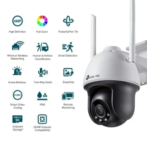 TP-Link Vigi C540-W(4mm) 4MP Outdoor Full-Colour Wi-Fi Pan Tilt Network Camera