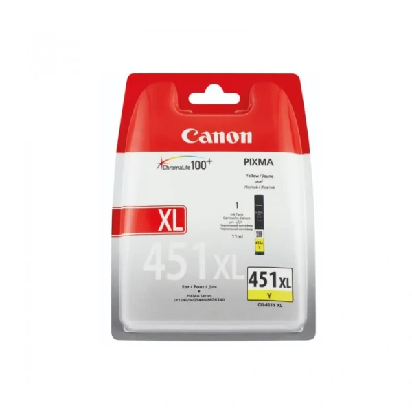 Canon CLI-451Y XL Yellow Ink Cartridge - Full High Yield 6475B001AA
