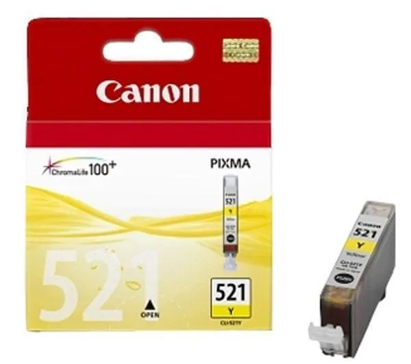 Canon Ink CLI-521 Yellow Cartridge – Vibrant Color Printing 2936B004AA