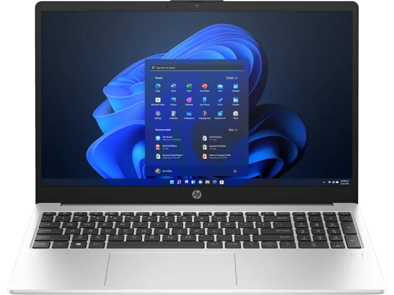 HP 255 G10 Laptop 15.6-inch Full HD – AMD Ryzen 5 7520U 512GB SSD 8GB RAM Win 11 Home Silver AD0V4ET